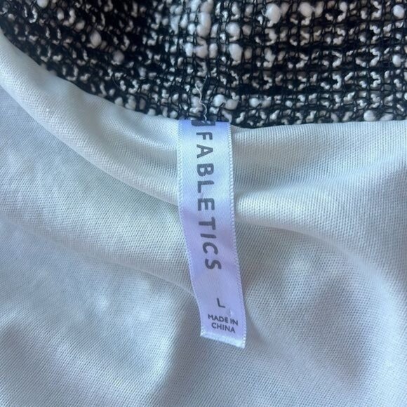 Fabletics Black & White Hoodie Dress Women’s Large Polyester Cotton Casual Style - Picture 10 of 10